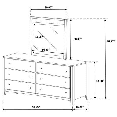 Carlton Dresser with Mirror - Furniture World