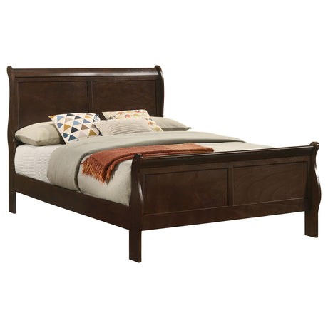 Louis Philippe Sleigh Panel Bed - Furniture World