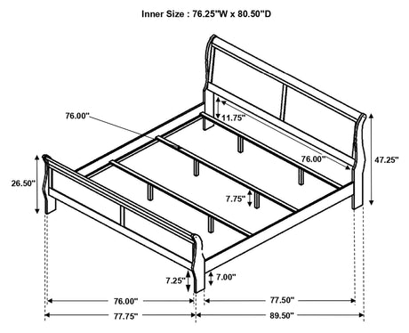 Louis Philippe Bedroom Set - Furniture World