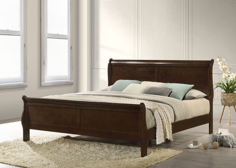 Louis Philippe Sleigh Panel Bed - Furniture World