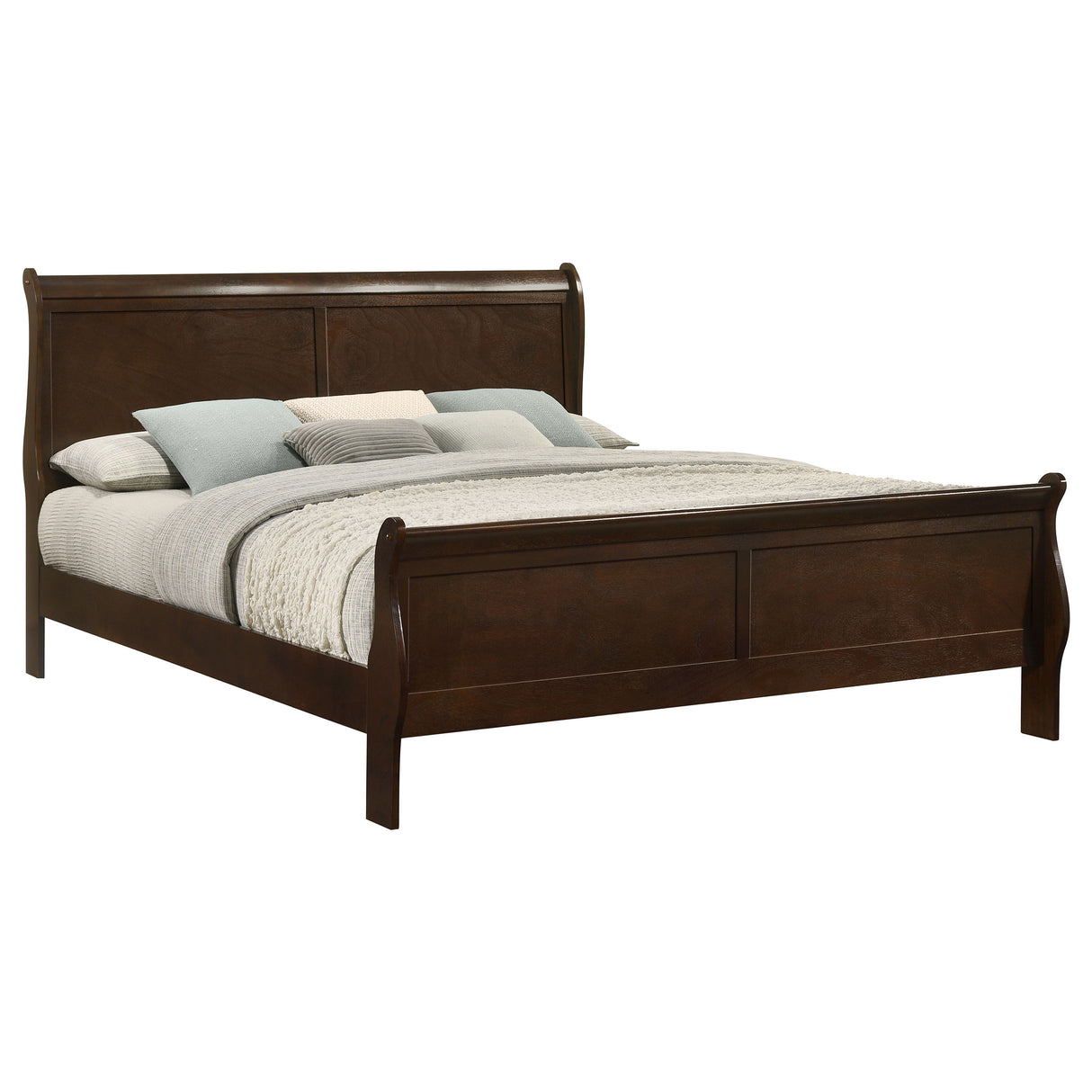 Louis Philippe Sleigh Panel Bed - Furniture World