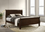 Louis Philippe Sleigh Panel Bed - Furniture World
