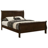 Louis Philippe Sleigh Panel Bed - Furniture World