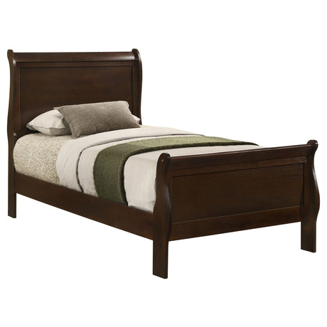 Louis Philippe Sleigh Panel Bed - Furniture World