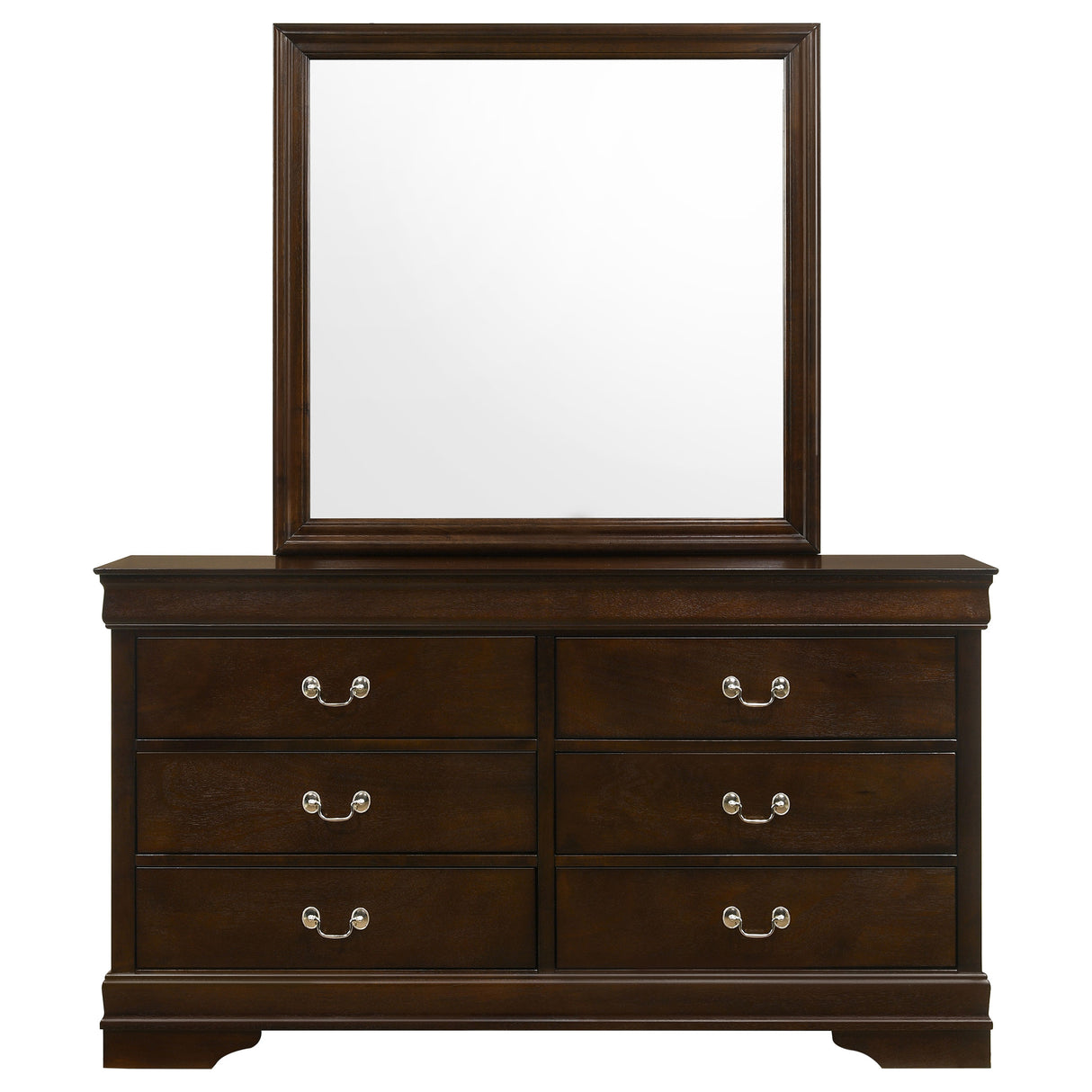 Louis Philippe Dresser with Mirror - Furniture World