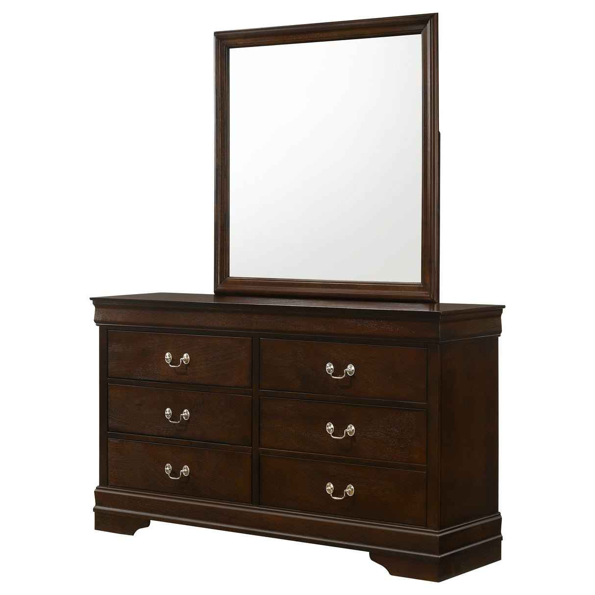 Louis Philippe Dresser with Mirror - Furniture World