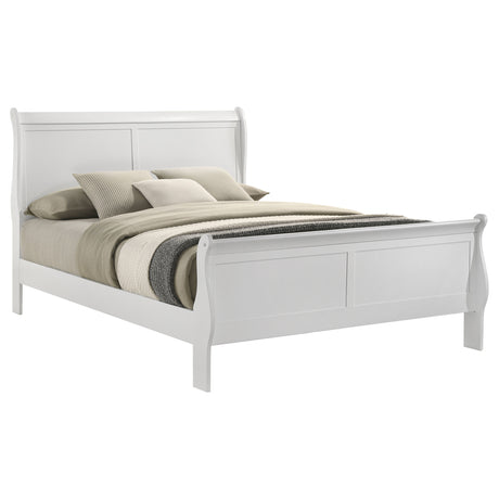 Louis Philippe Sleigh Panel Bed - Furniture World