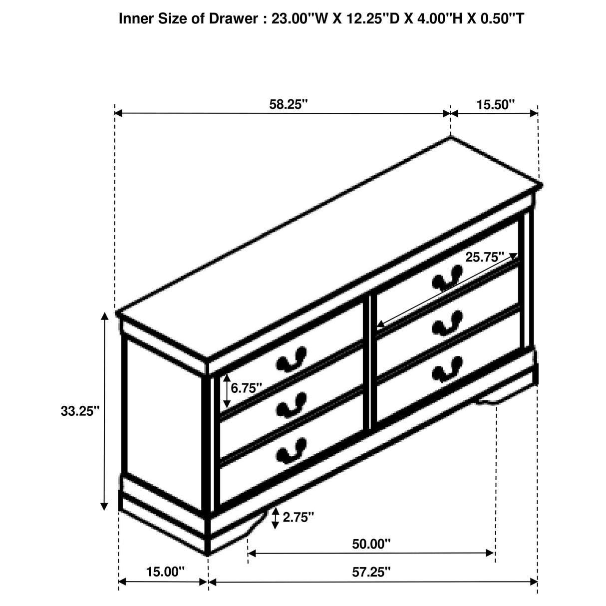 Louis Philippe Bedroom Set - Furniture World