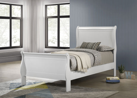 Louis Philippe Sleigh Panel Bed - Furniture World