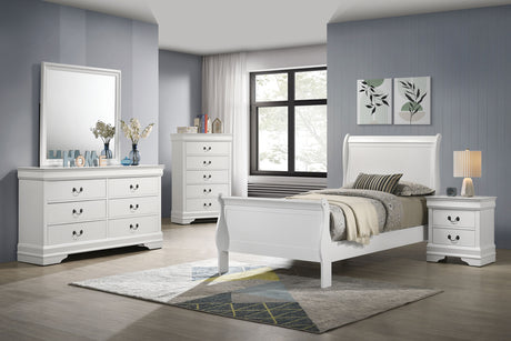 Louis Philippe Sleigh Panel Bed - Furniture World
