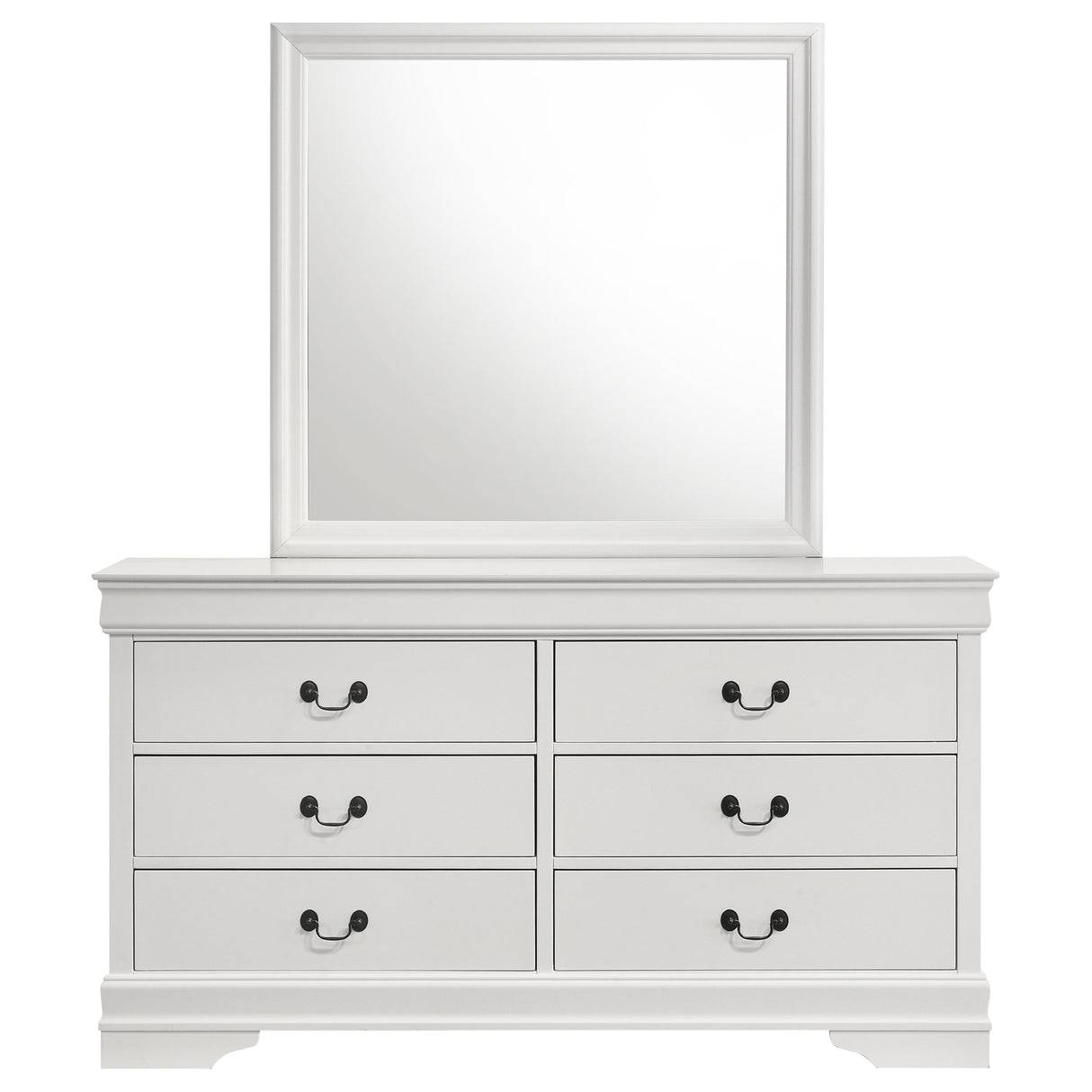 Louis Philippe Dresser with Mirror - Furniture World
