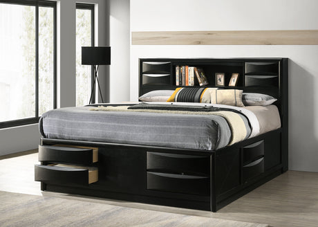 Briana Bookcase Platform Storage Bed - Furniture World