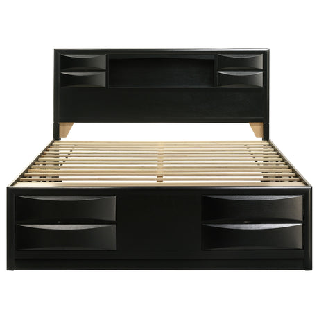 Briana Bookcase Platform Storage Bed - Furniture World
