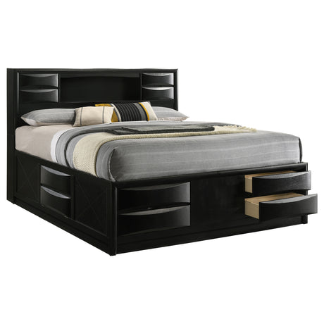 Briana Bookcase Platform Storage Bed - Furniture World