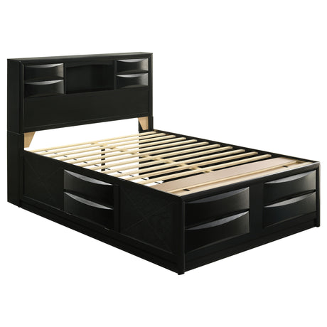 Briana Bookcase Platform Storage Bed - Furniture World