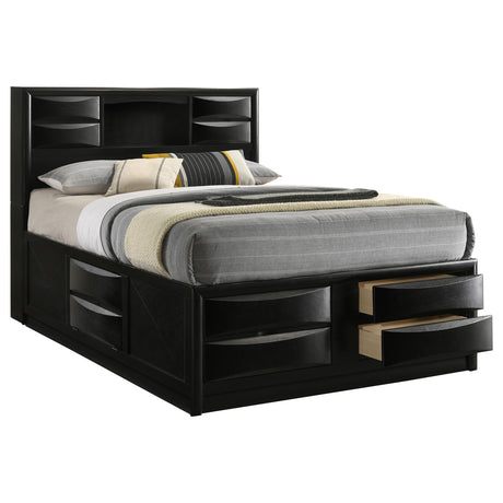 Briana Bookcase Platform Storage Bed - Furniture World