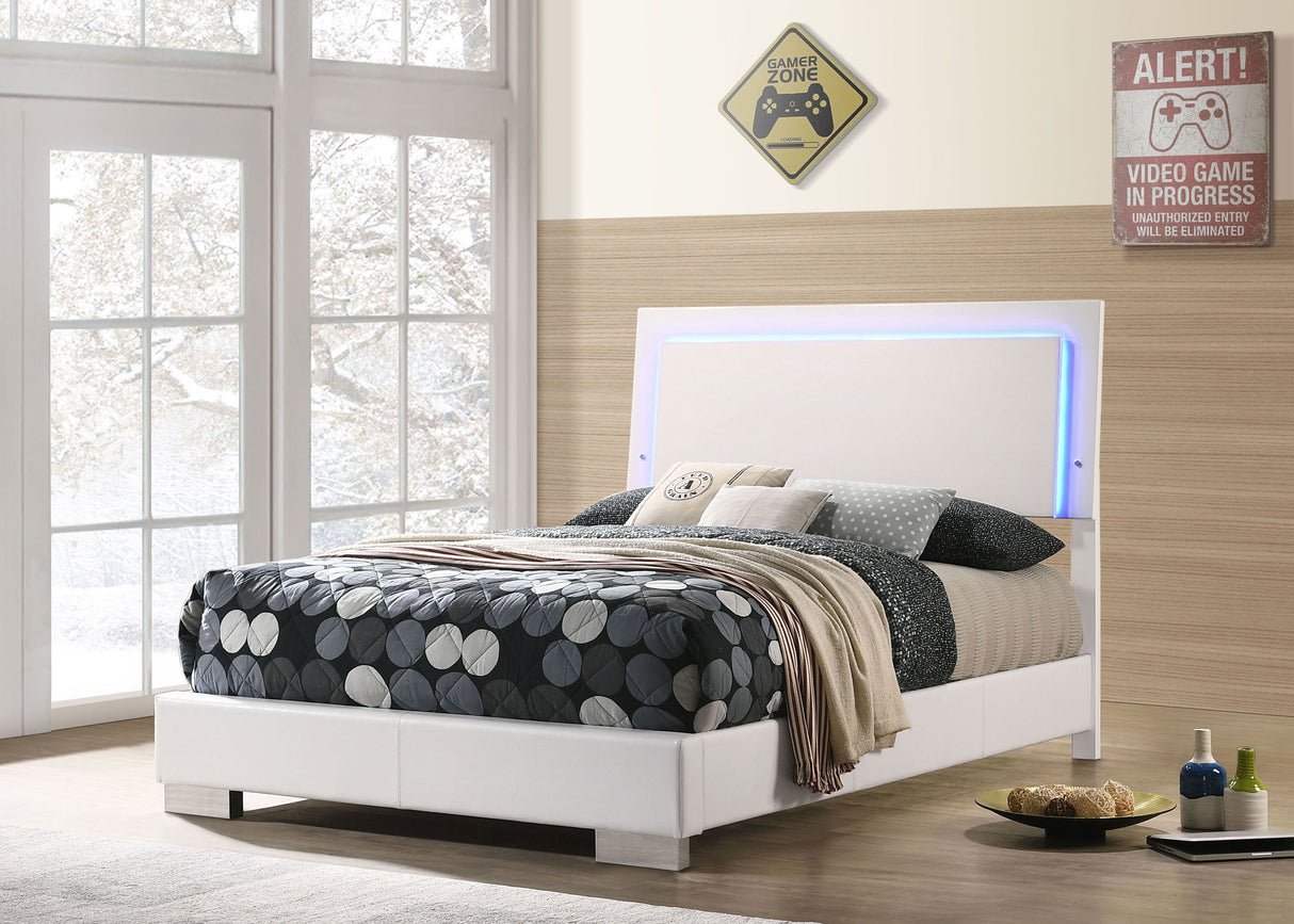 Felicity Panel Bed with LED Lighting - Furniture World
