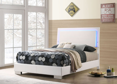 Felicity Panel Bed with LED Lighting - Furniture World