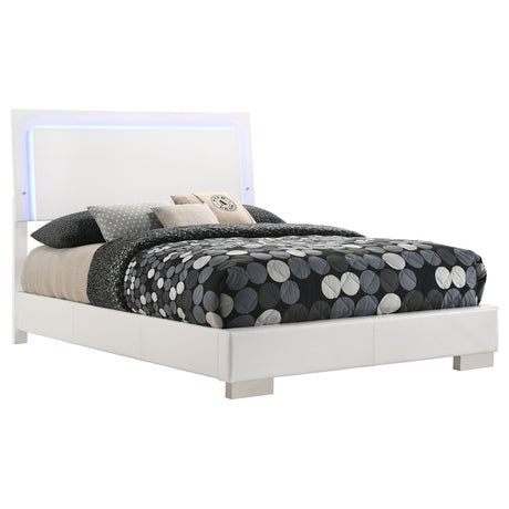 Felicity Panel Bed with LED Lighting - Furniture World