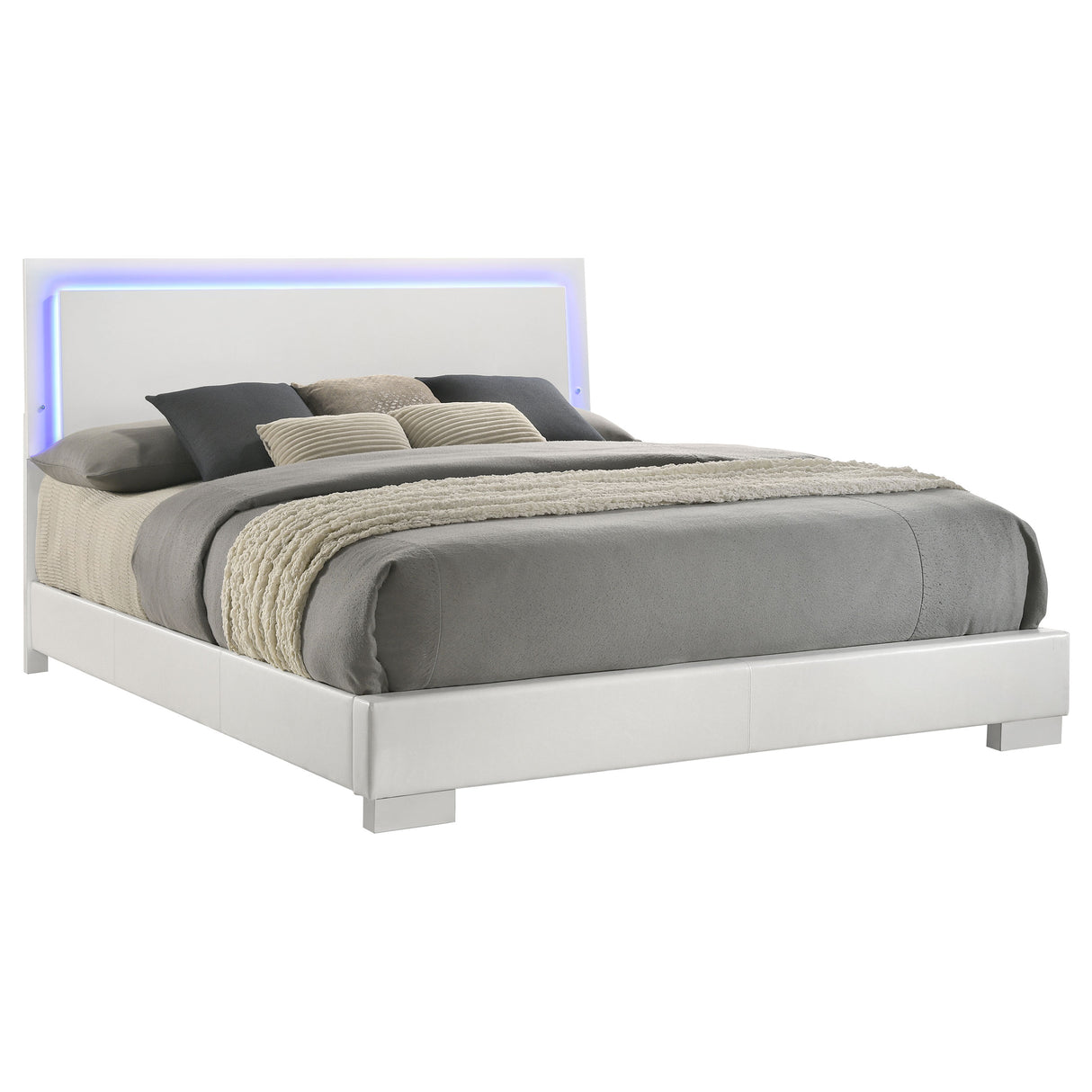 Felicity Panel Bed with LED Lighting - Furniture World