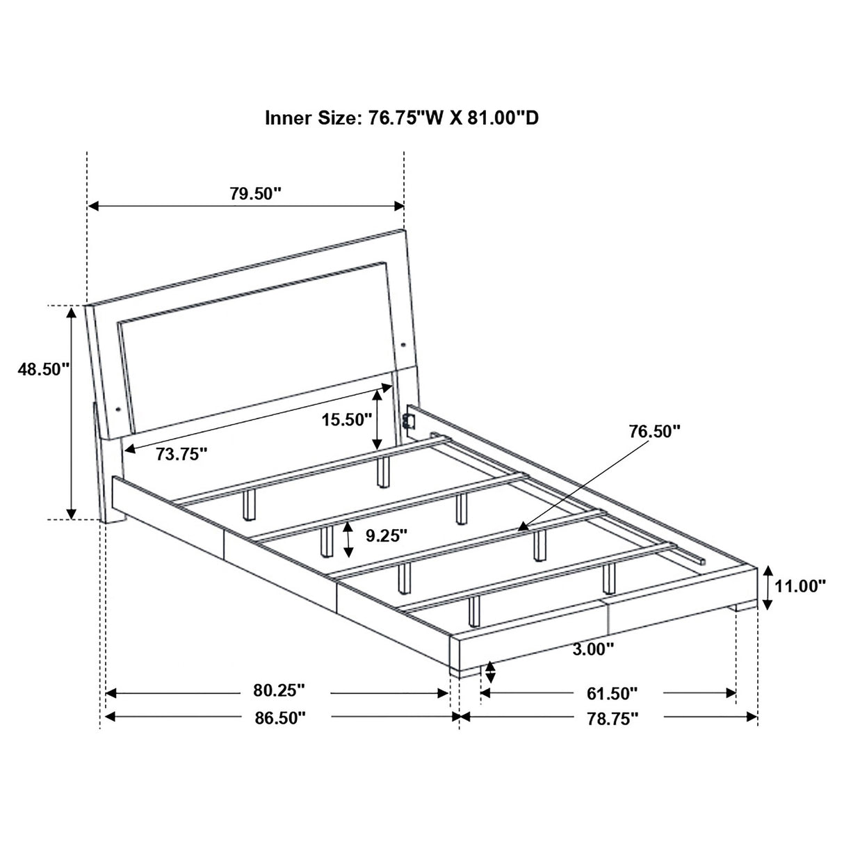Felicity Panel Bed with LED Lighting - Furniture World