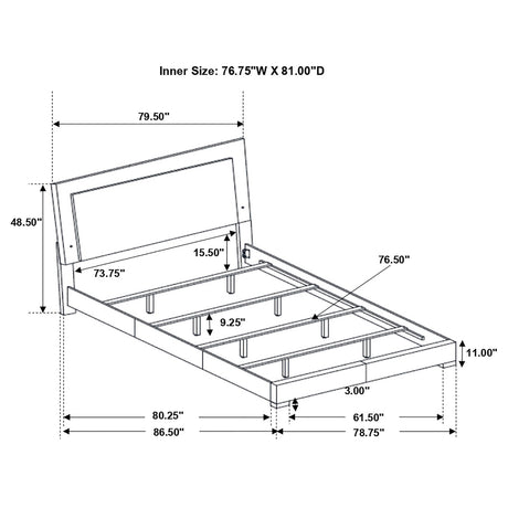 Felicity Panel Bed with LED Lighting - Furniture World