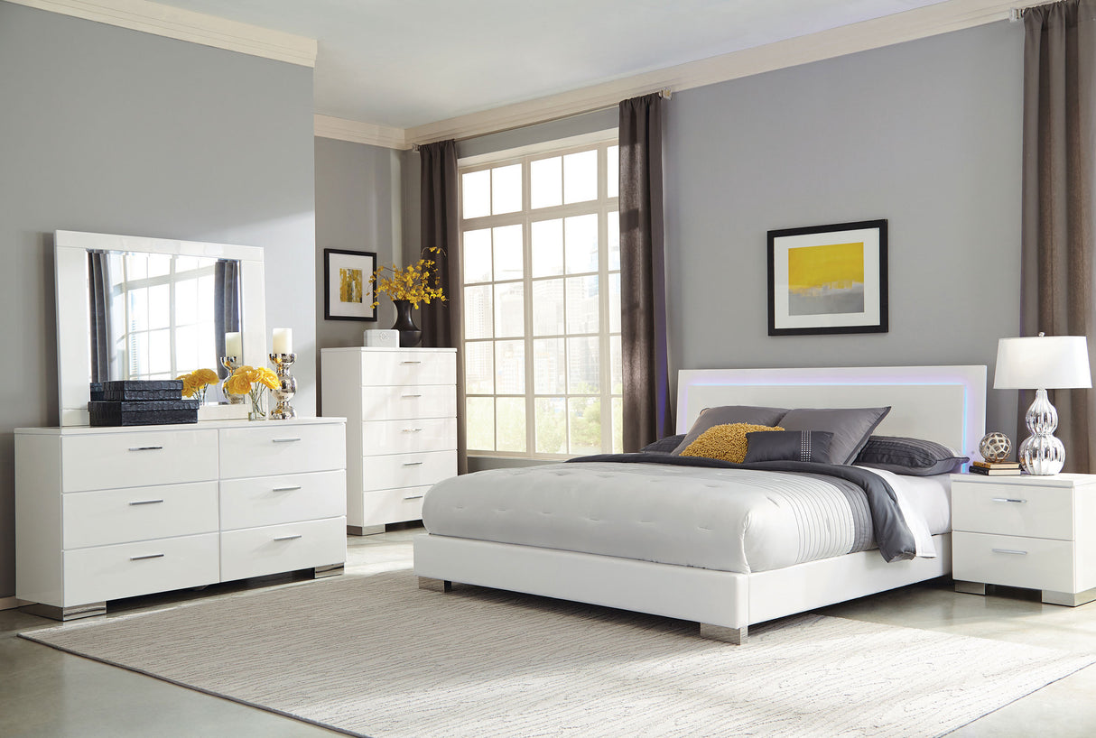 Felicity Panel Bed with LED Lighting - Furniture World
