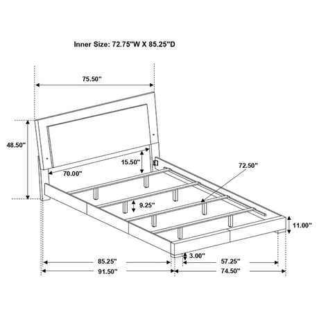 Felicity Panel Bed with LED Lighting - Furniture World