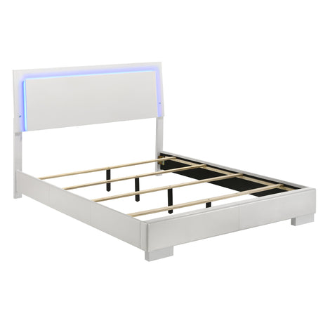 Felicity Panel Bed with LED Lighting - Furniture World