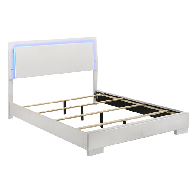 Felicity Panel Bed with LED Lighting - Furniture World