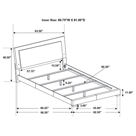 Felicity Panel Bed with LED Lighting - Furniture World