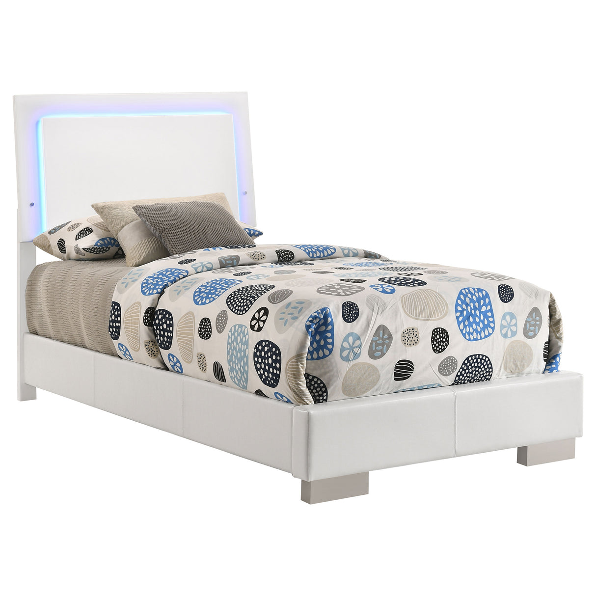 Felicity Panel Bed with LED Lighting - Furniture World