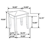 Felicity Makeup Vanity Stool - Furniture World