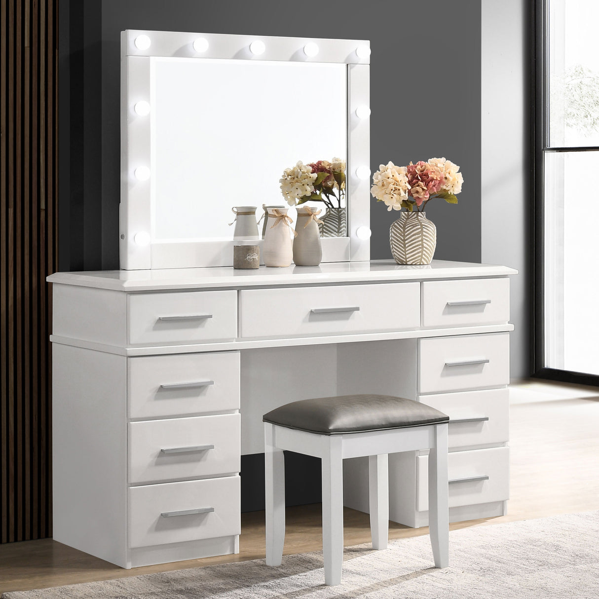 Felicity Makeup Vanity Stool - Furniture World