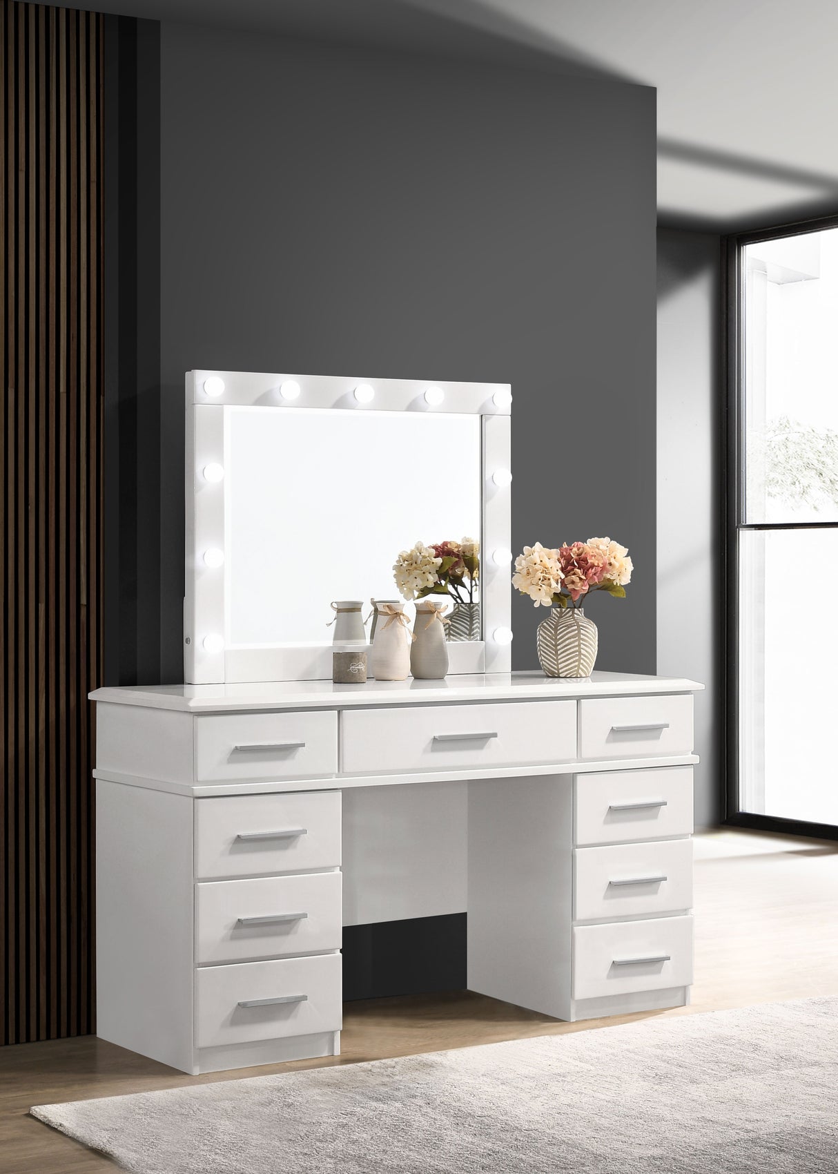 Felicity Makeup Vanity Table with LED Mirror - Furniture World