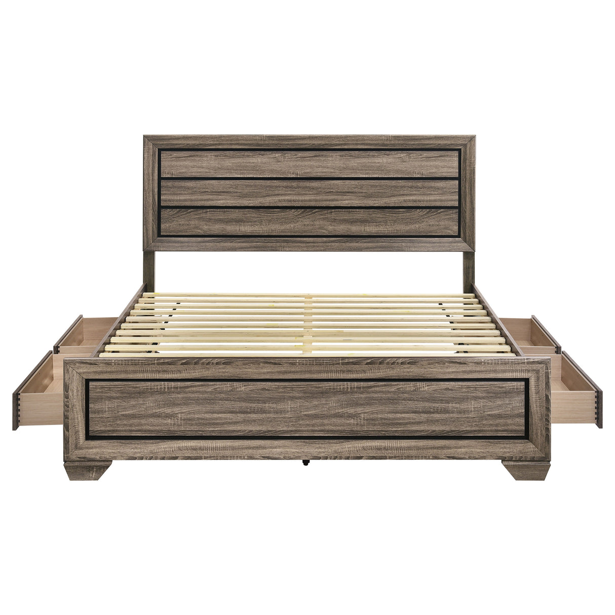 Kauffman Panel Platform Storage Bed - Furniture World