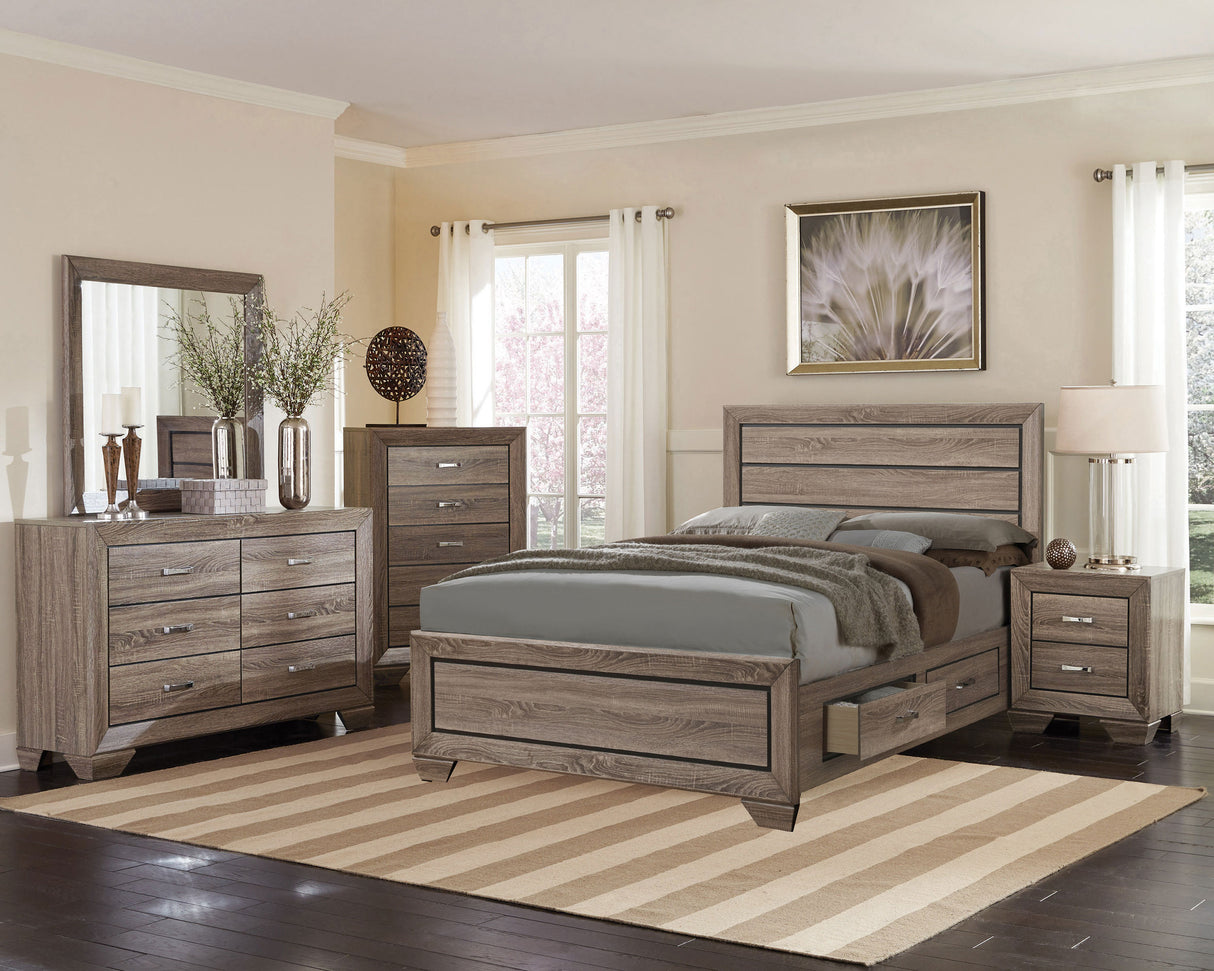 Kauffman Panel Platform Storage Bed - Furniture World