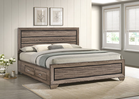 Kauffman Panel Platform Storage Bed - Furniture World
