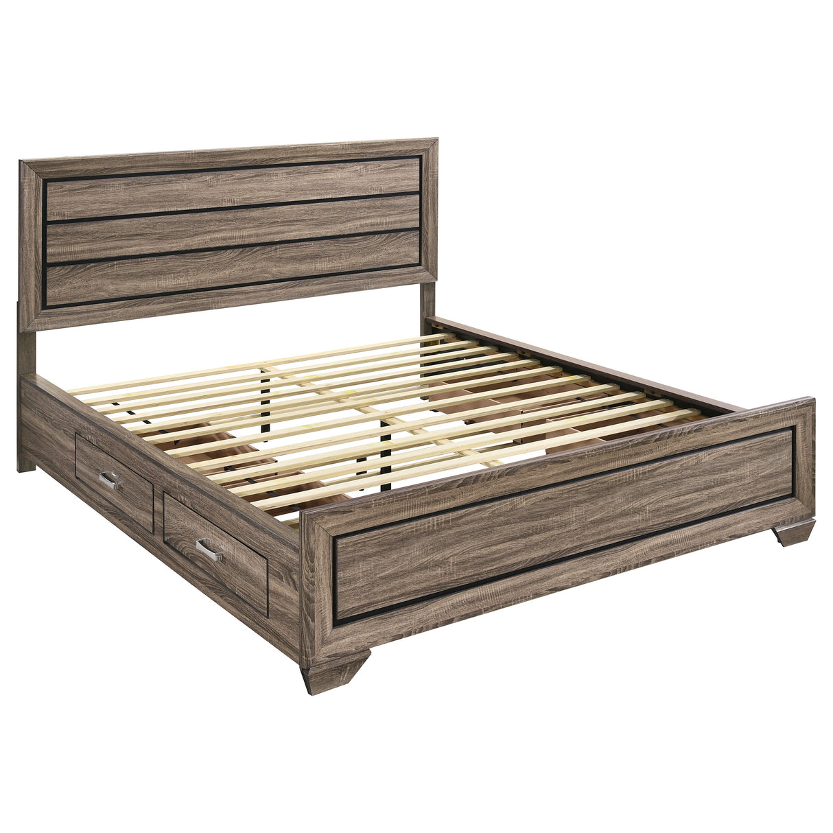 Kauffman Panel Platform Storage Bed - Furniture World