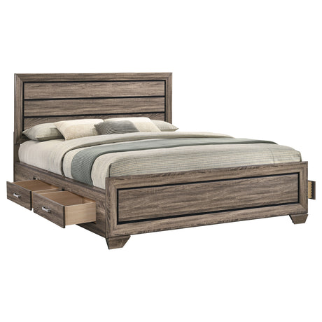 Kauffman Panel Platform Storage Bed - Furniture World