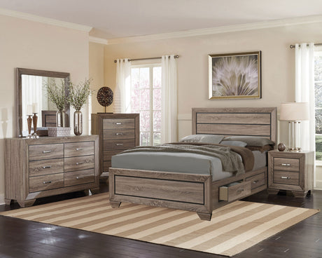Kauffman Panel Platform Storage Bed - Furniture World
