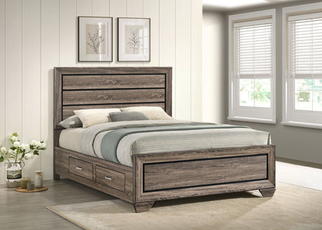 Kauffman Panel Platform Storage Bed - Furniture World