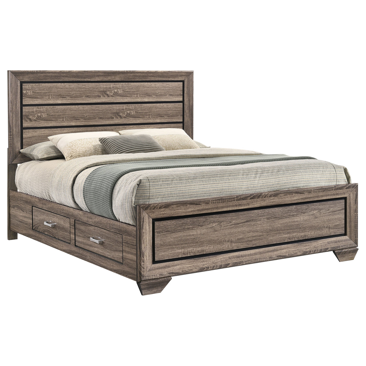 Kauffman Panel Platform Storage Bed - Furniture World