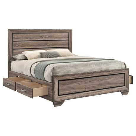 Kauffman Panel Platform Storage Bed - Furniture World