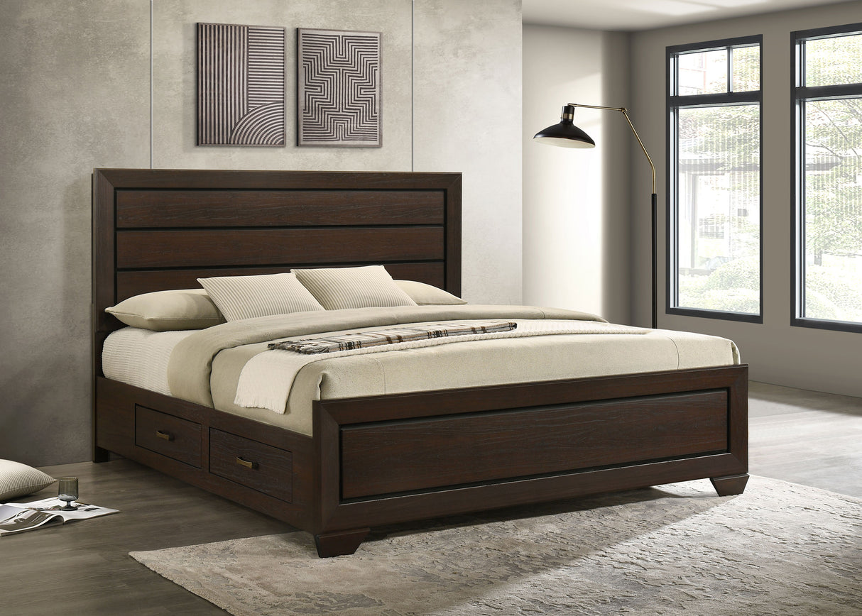 Kauffman Panel Platform Storage Bed - Furniture World