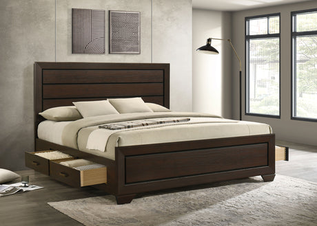 Kauffman Panel Platform Storage Bed - Furniture World