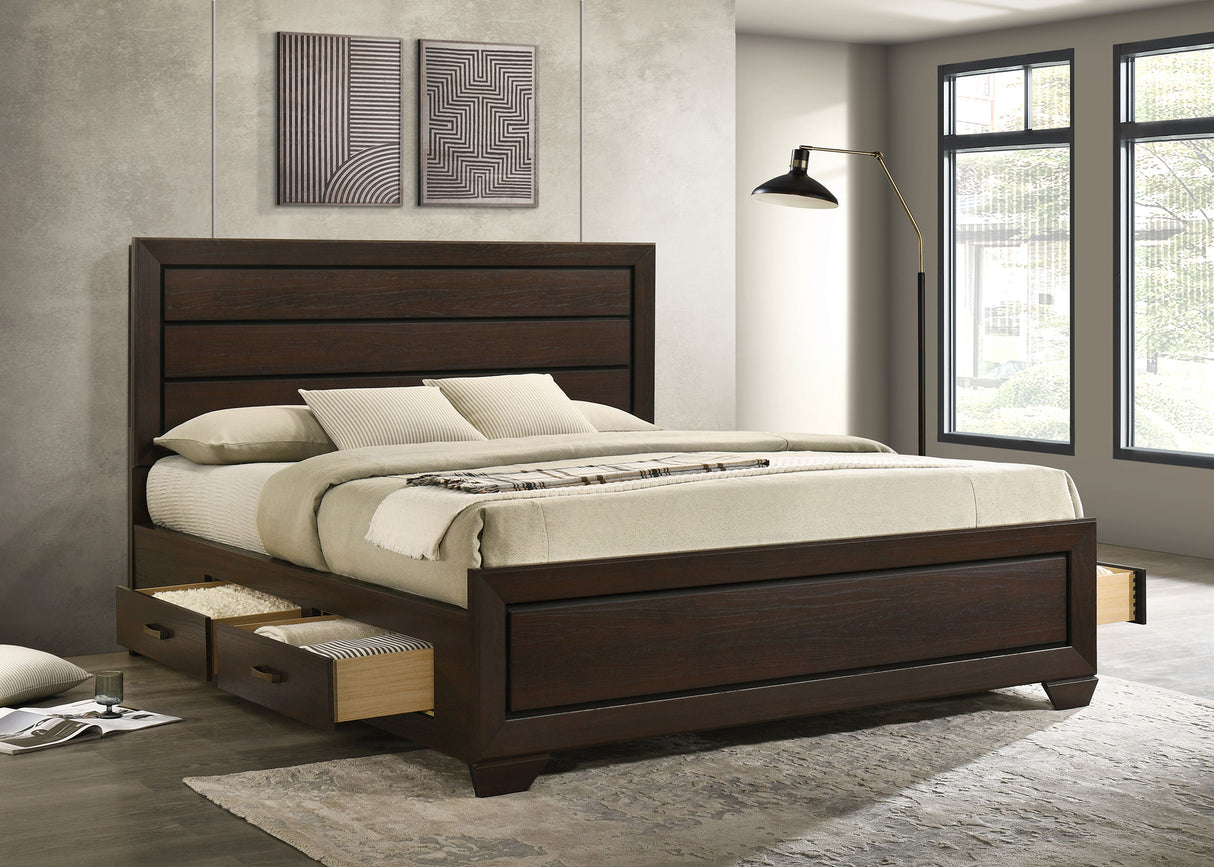 Kauffman Panel Platform Storage Bed - Furniture World