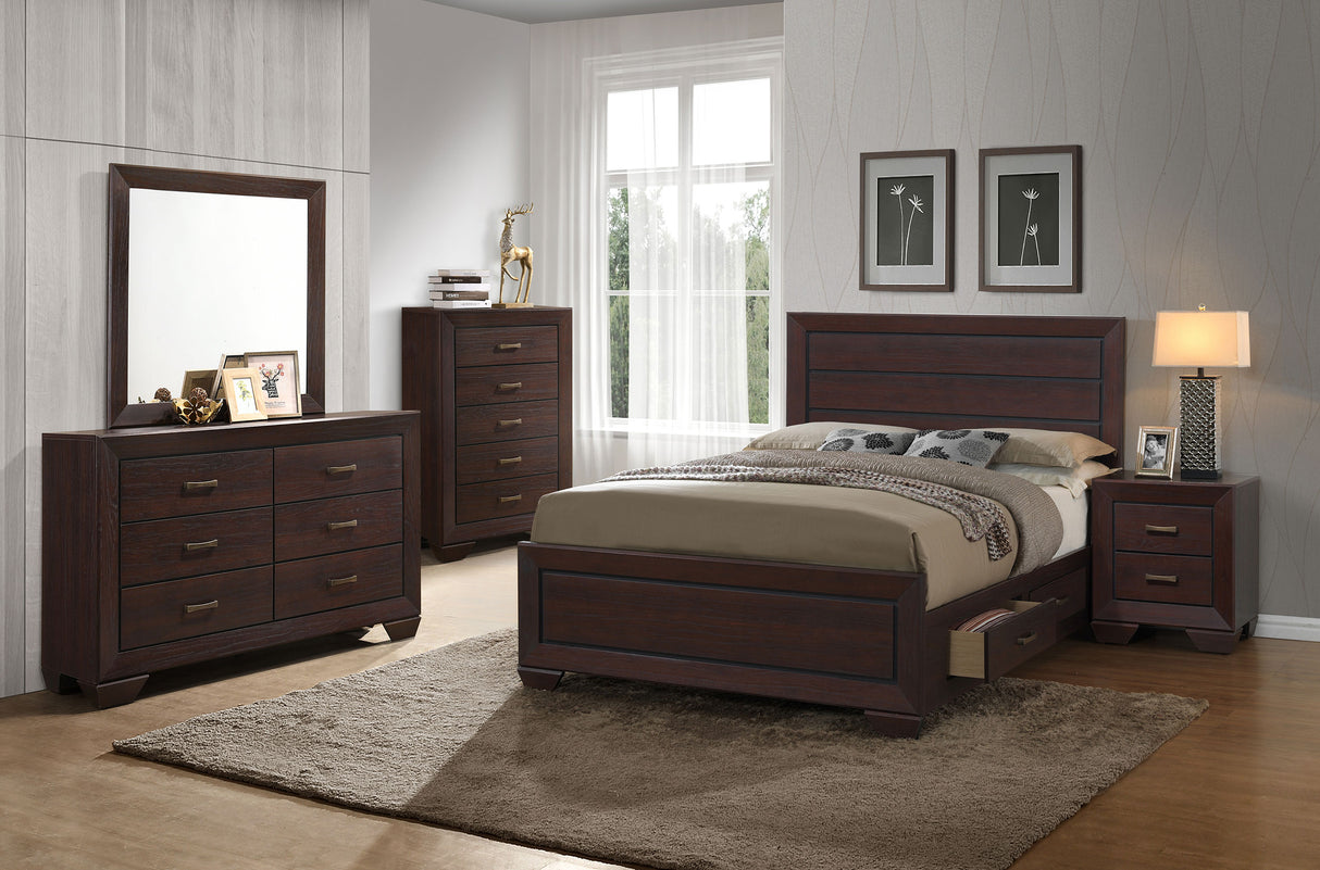 Kauffman Panel Platform Storage Bed - Furniture World