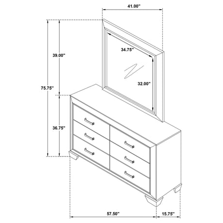 Kauffman Dresser with Mirror - Furniture World