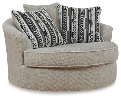 Calnita Oversized Swivel Accent Chair - Furniture World